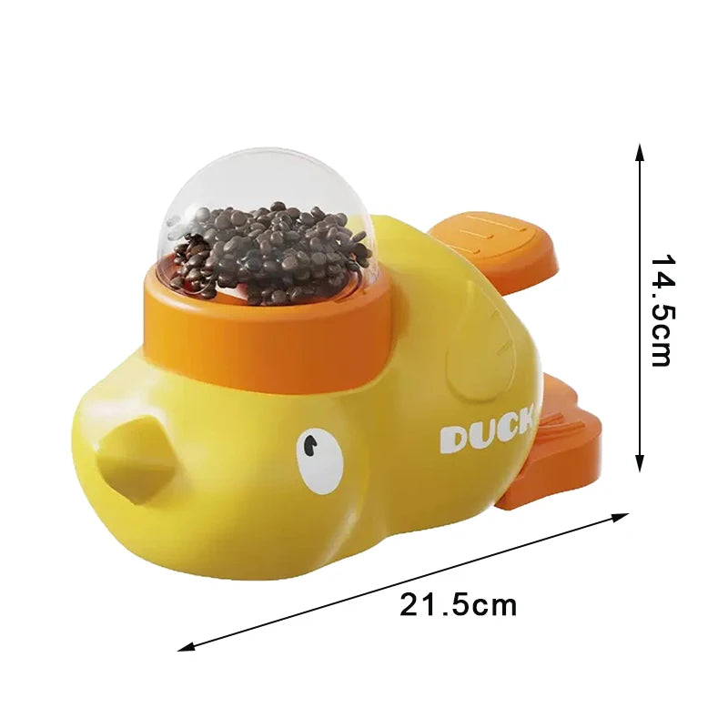 【E】Pet Snack Feeder Dog Food Dispenser Automatic Feeder Puppy Cartoon Duck Whale Design Used To Train Cats Accessories Supplies