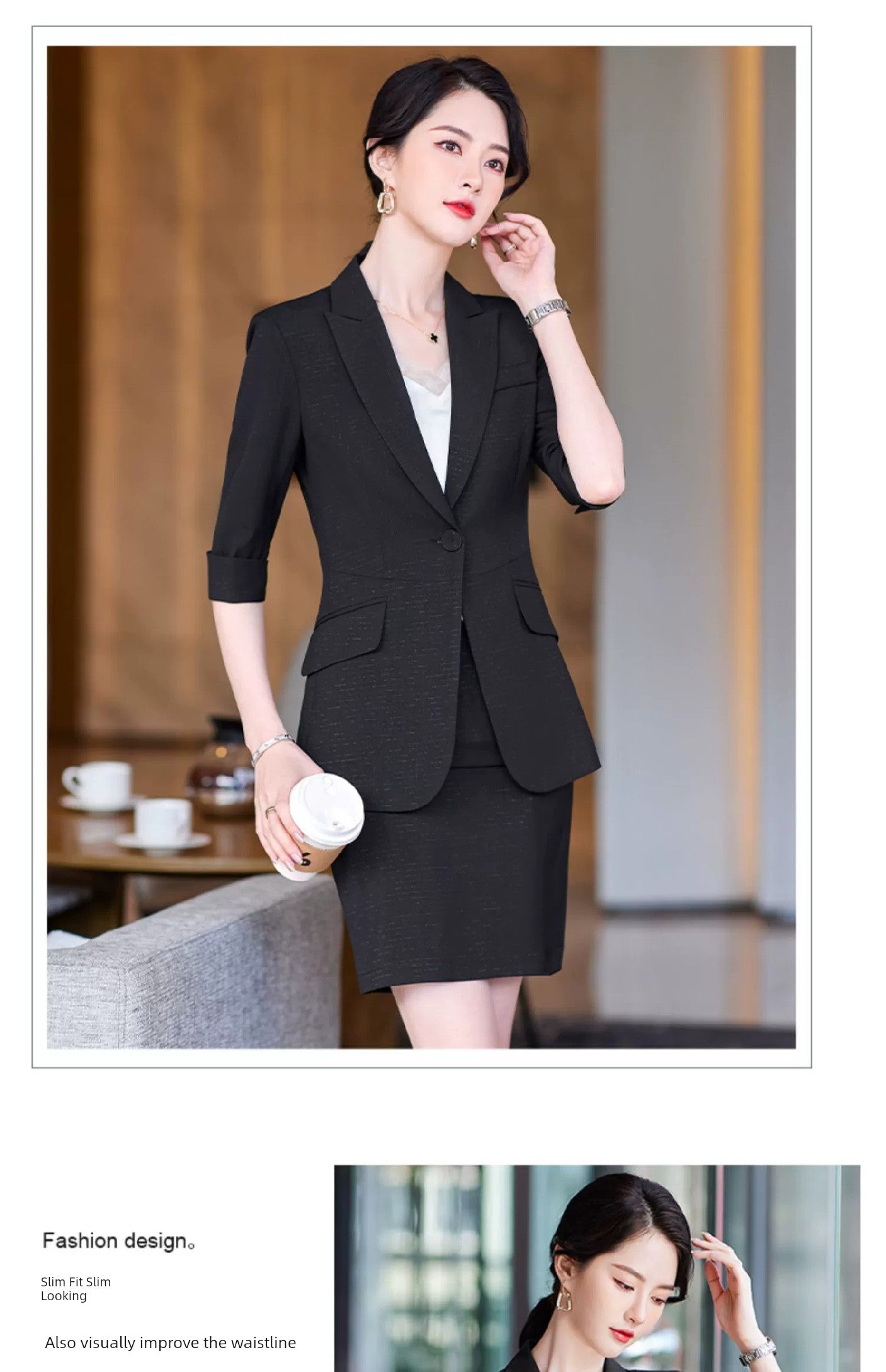 Red Summer New Elegant Hotel Manager Small Suit