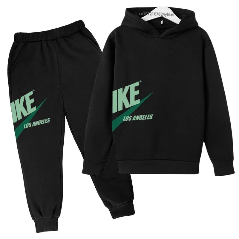 Brand Creative Leisure Sports Hoodie+Pants Sports Leisure Comfortable Warm Children's Set