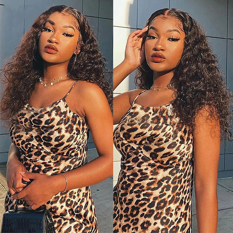 Yawawe Hair Glueless preplucked Deep wave human wigs ready to go HD lace frontal wig Wear Go human hair wigs for women