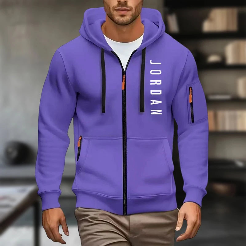 2025 New men's hooded sweatshirt, sweatshirt, zipper hooded jacket, men's cotton pullover hooded sweatshirt, men's use