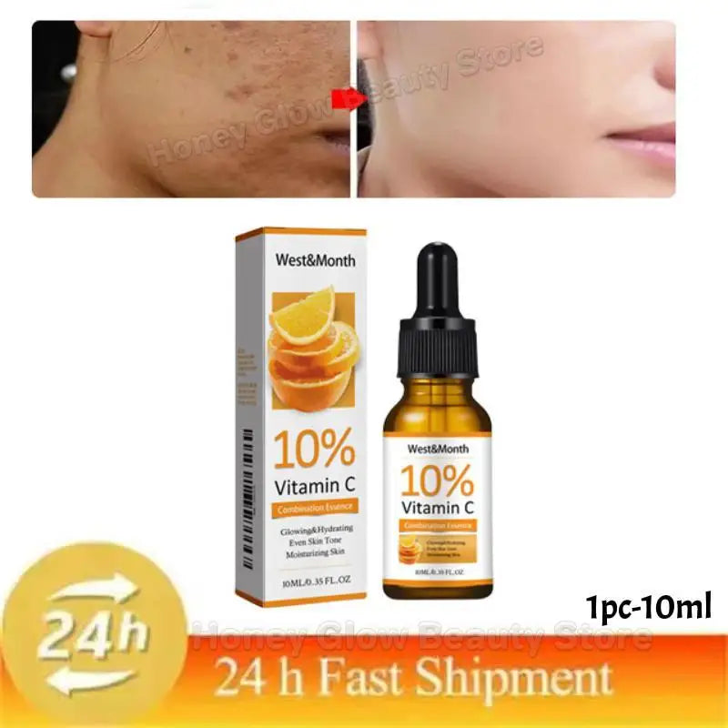 Vitamin C Facial Essence Contains Hyaluronic Acid Dark Spot Remover Moisturizing Repair Anti-aging Serum Skin Care 30ml/10ml