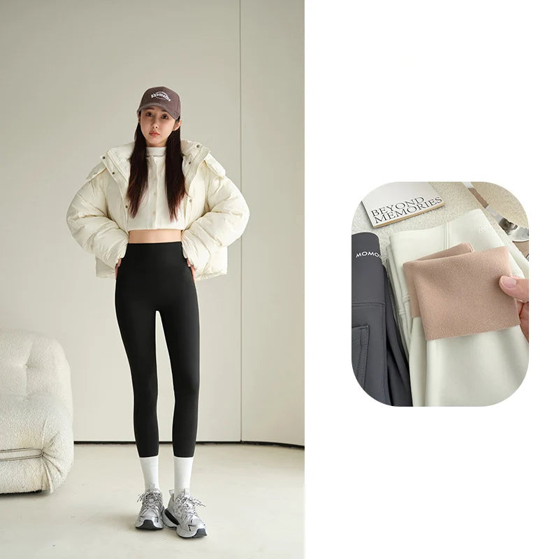 2025 New Pocket Pencil Pants Women Autumn Winter Fashion Slim Fit Fitness Yoga Trousers Woman Sexy Hip Lifting Tight Leggings