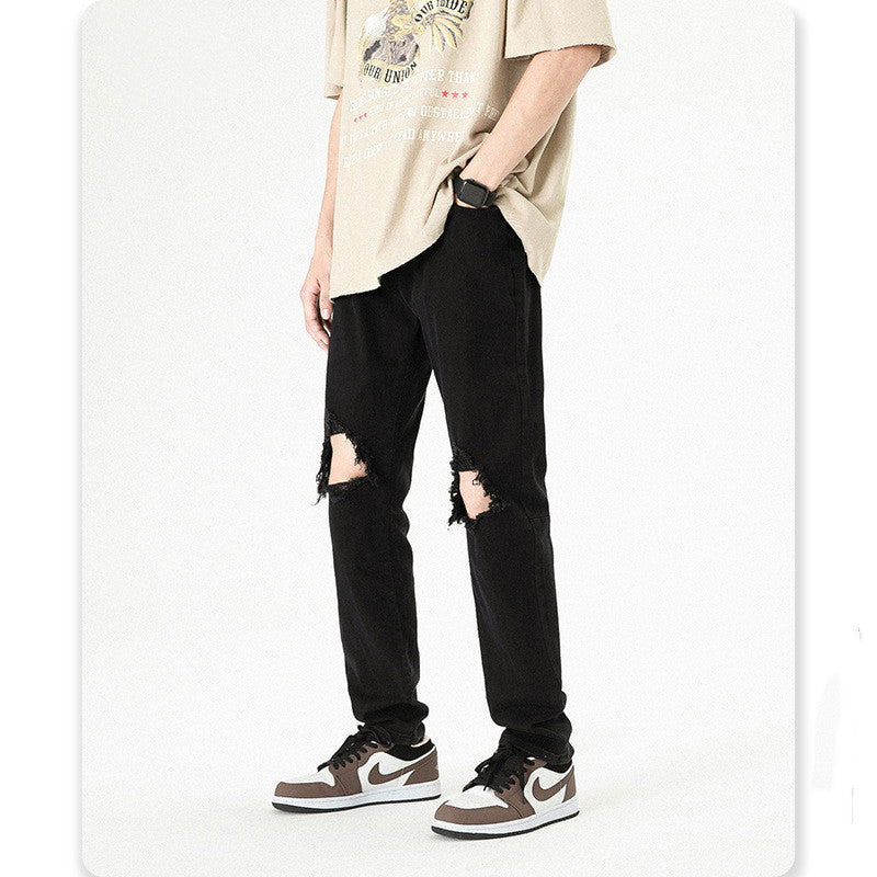 Fashion Personality American Ripped Jeans Men