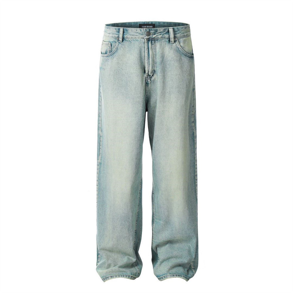 Fashion American Retro Washed Jeans Men