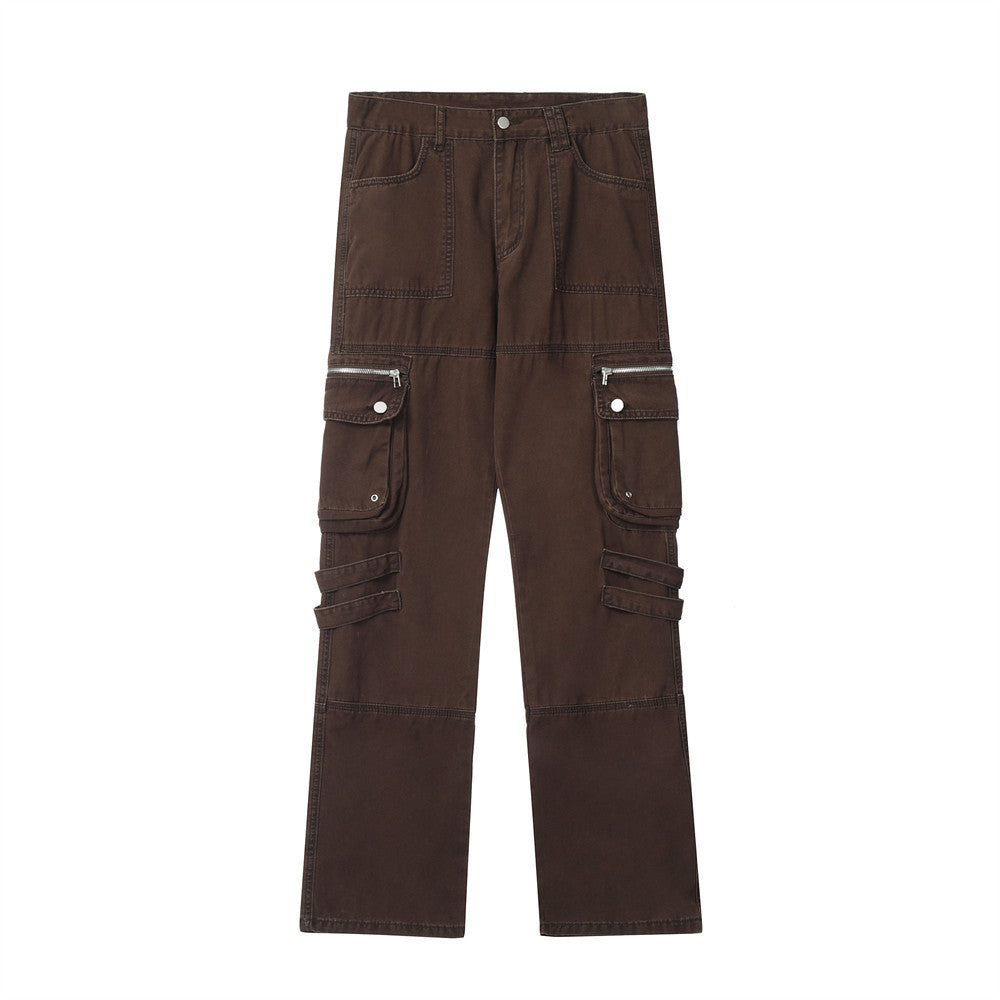 Multi-pocket Design Personality Jeans Men