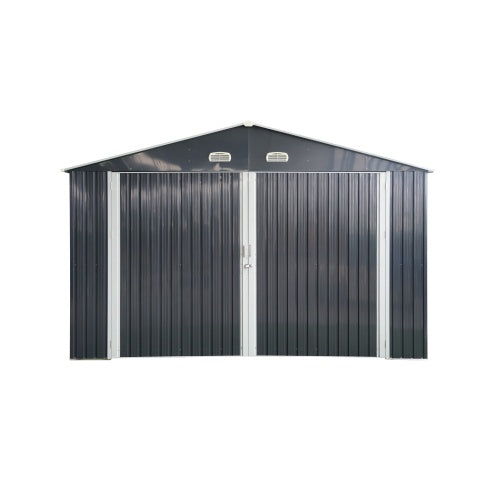 Spacious Outdoor Storage Shed This 13 20FT Outdoor Storage Shed Offers A Generous 250 Square Feet Of Floor Space, Perfect For Storing Trucks, Cars, Large Tools, And Lawn Equipment. With Double Front