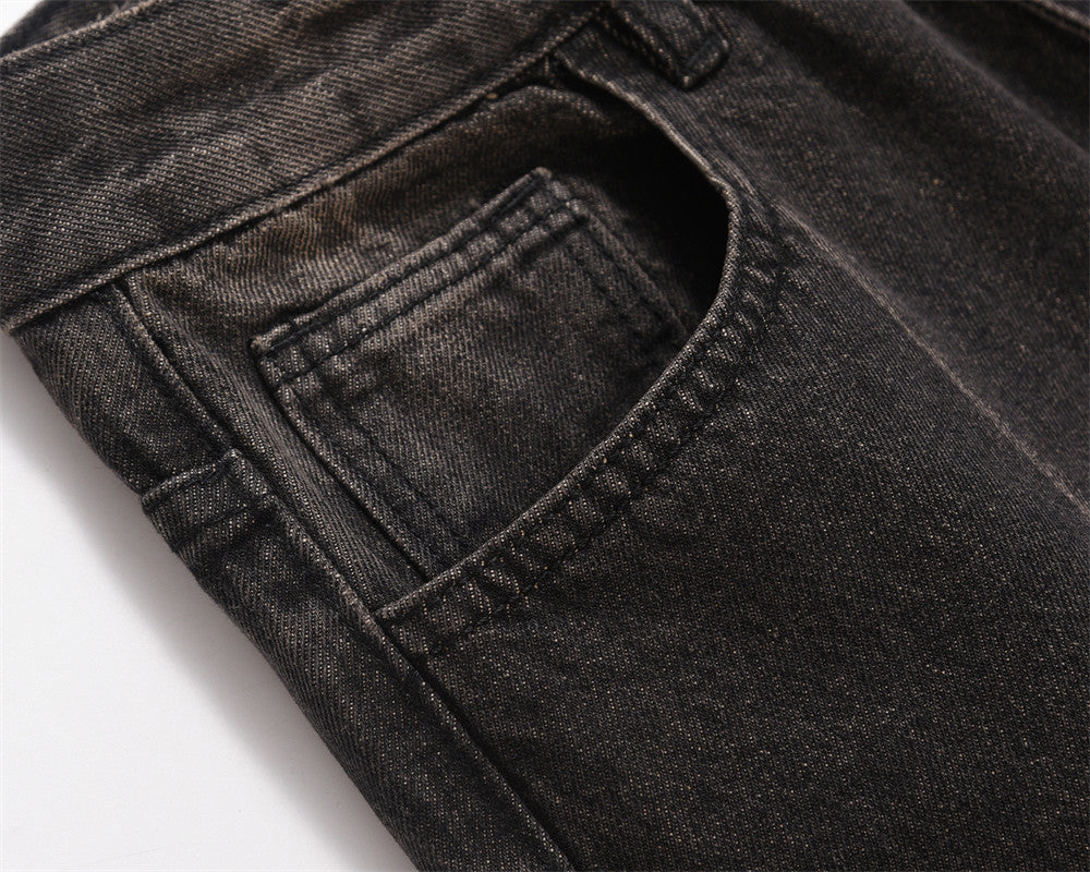 American Basic Style Straight Jeans Men