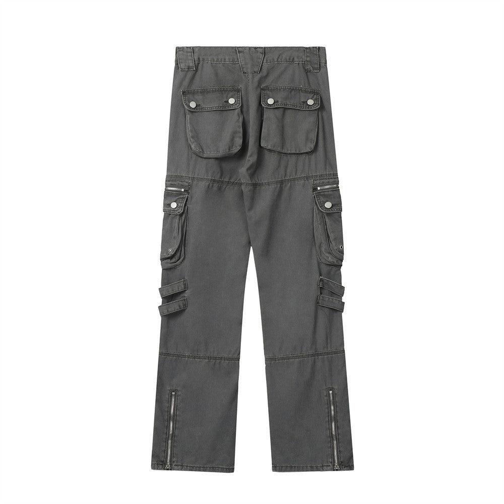 Multi-pocket Design Personality Jeans Men