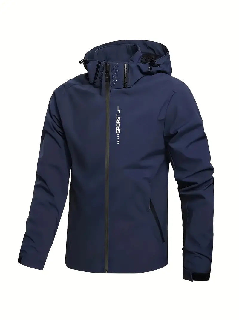 Solid Color Hooded Loose Cargo Zipper Japanese Style