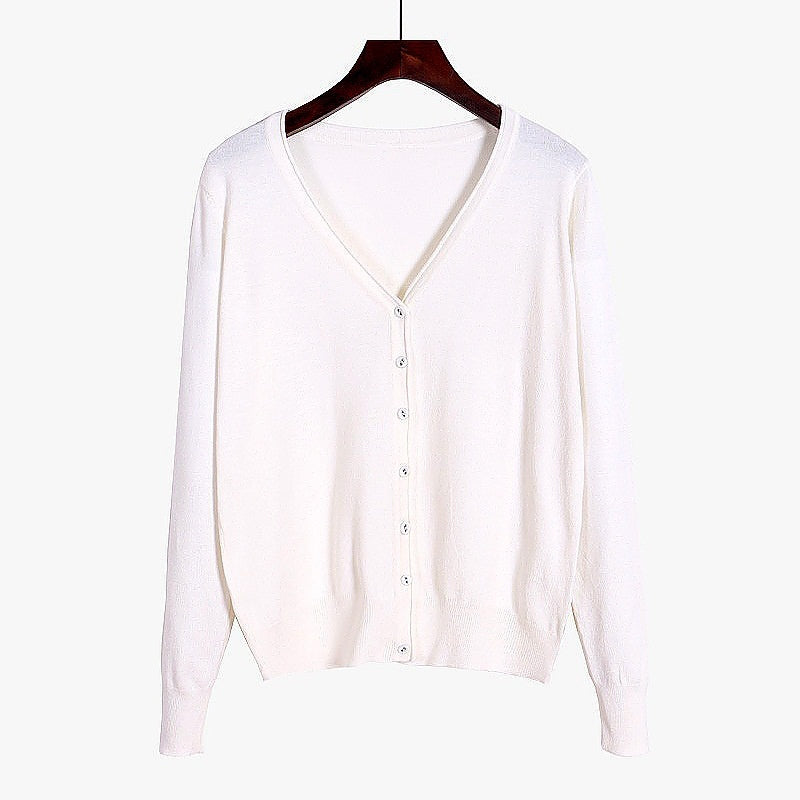 Women's Cloth Buckle Mercerized Cotton Coat Oversized Loose Sweater Outside