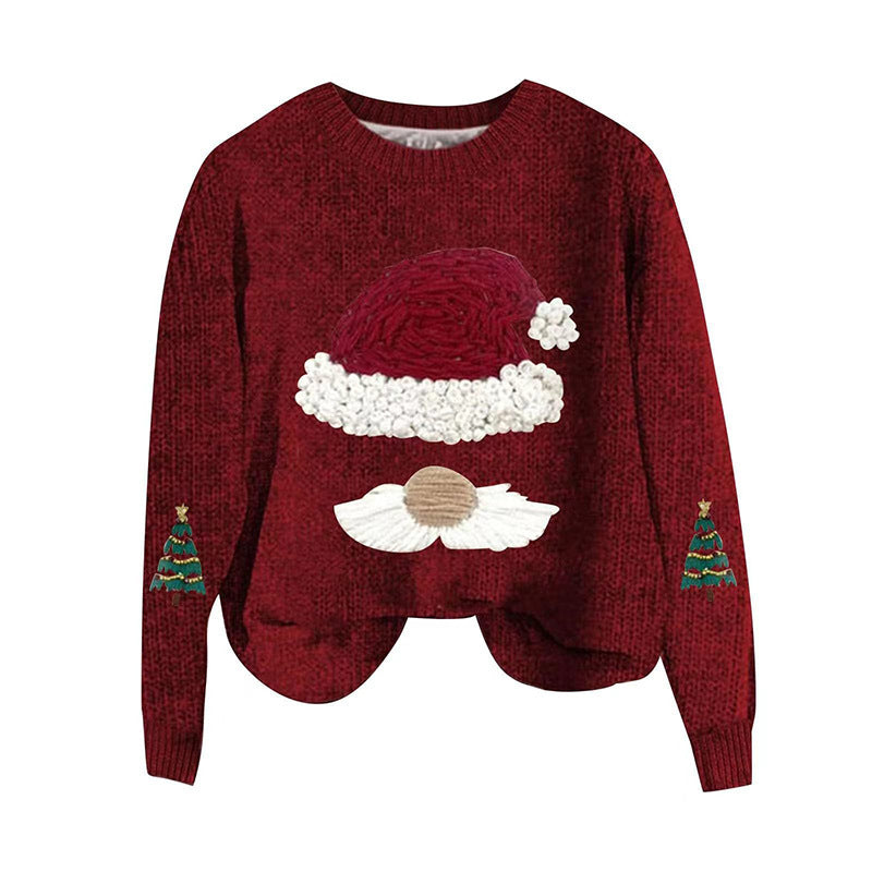 Women's Casual Christmas Print Loose Pullover