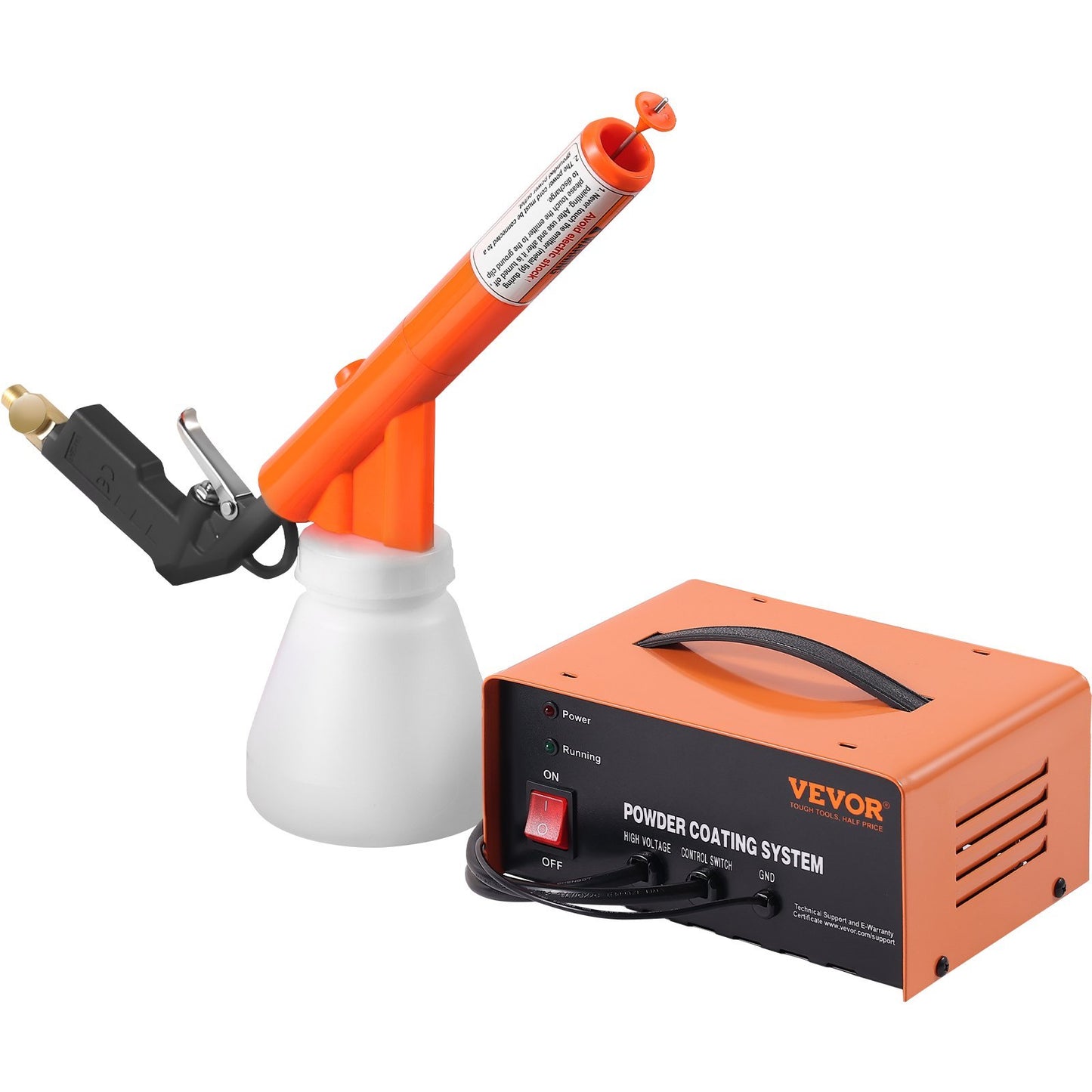 Powder Coating System, 50KV Electrostatic Output Powder Coating Kit With Foot Switch, Spray Gun, Nozzles And Powder Cups, Powder Coating Equipment For Home DIY And Commercial Production
