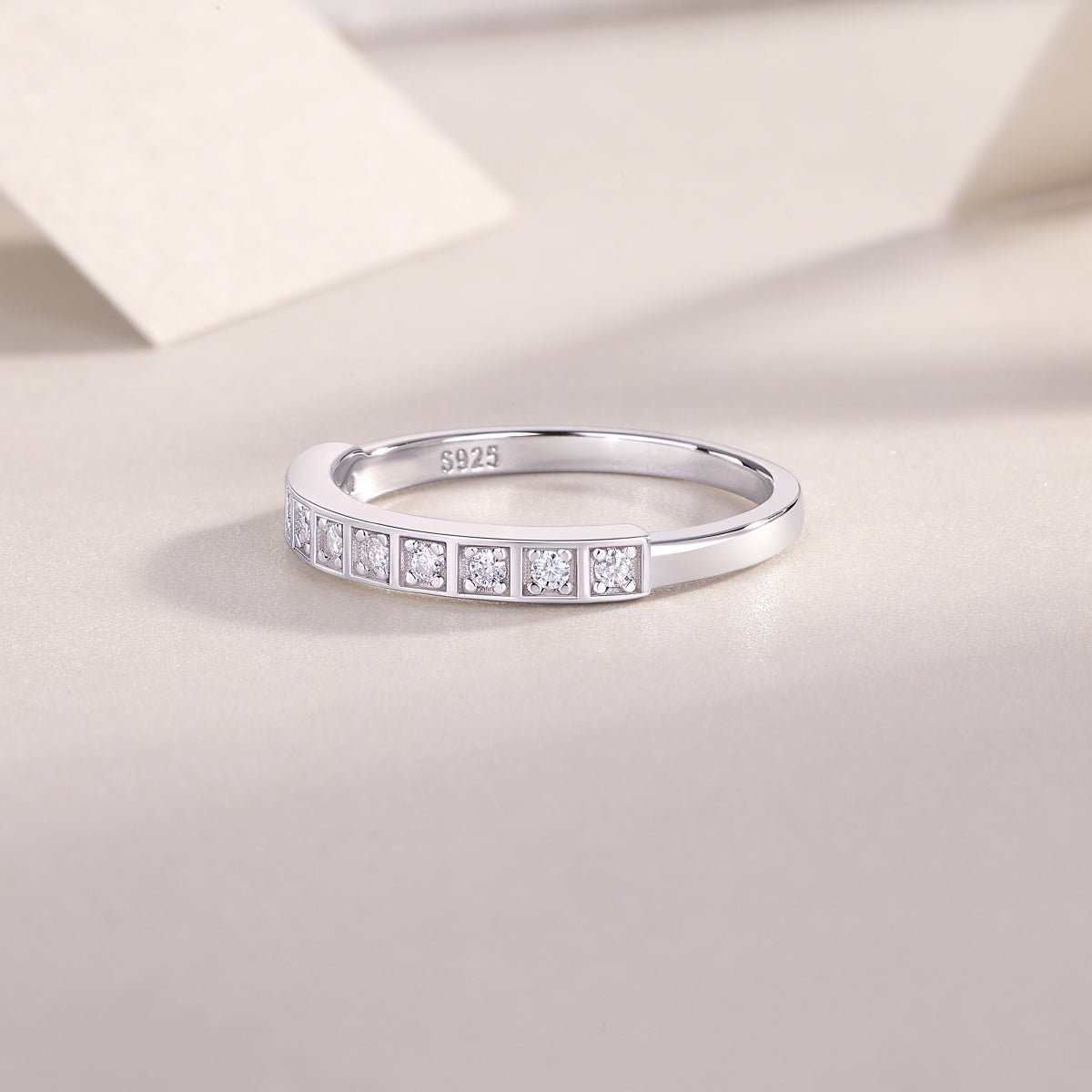 Diamond Ring Luxury Fashion Set Moissanite Silver Ring