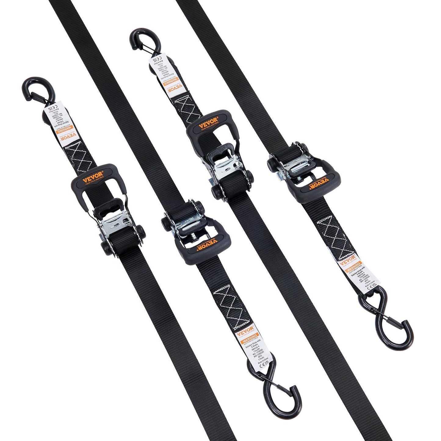 5208 Lb Max Break Strength, Includes 4 Premium 1.6 X 8 Rachet Tie Downs With Padded Handles, For Moving Securing Cargo, Appliances, Lawn Equipment, Motorcycle