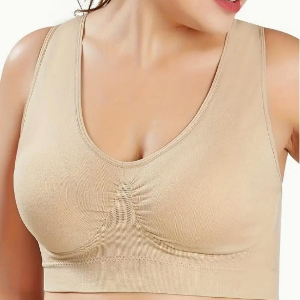 3-Pack Sports Bras For Women, Padded Strappy Racerback Push Up Open Back Medium Support Sports Yoga