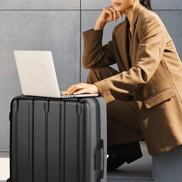 Three In One Set With Vertical Stripe Pattern ABS PC Luggage, 20in, 24in, 28in ABS