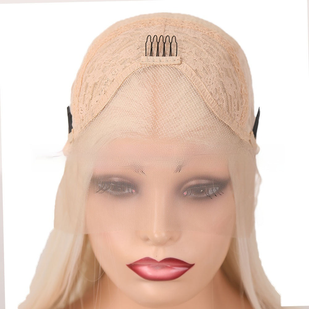 Natural Chemical Fiber Front Lace High Temperature Silk Wig