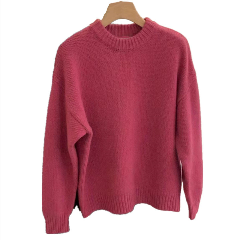 Candy Color Pullover Slimming Sweater Bottoming