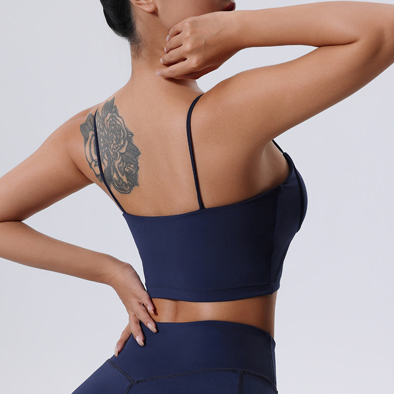 Women's Spaghetti Strap Quick-drying Exercise Bra Vest