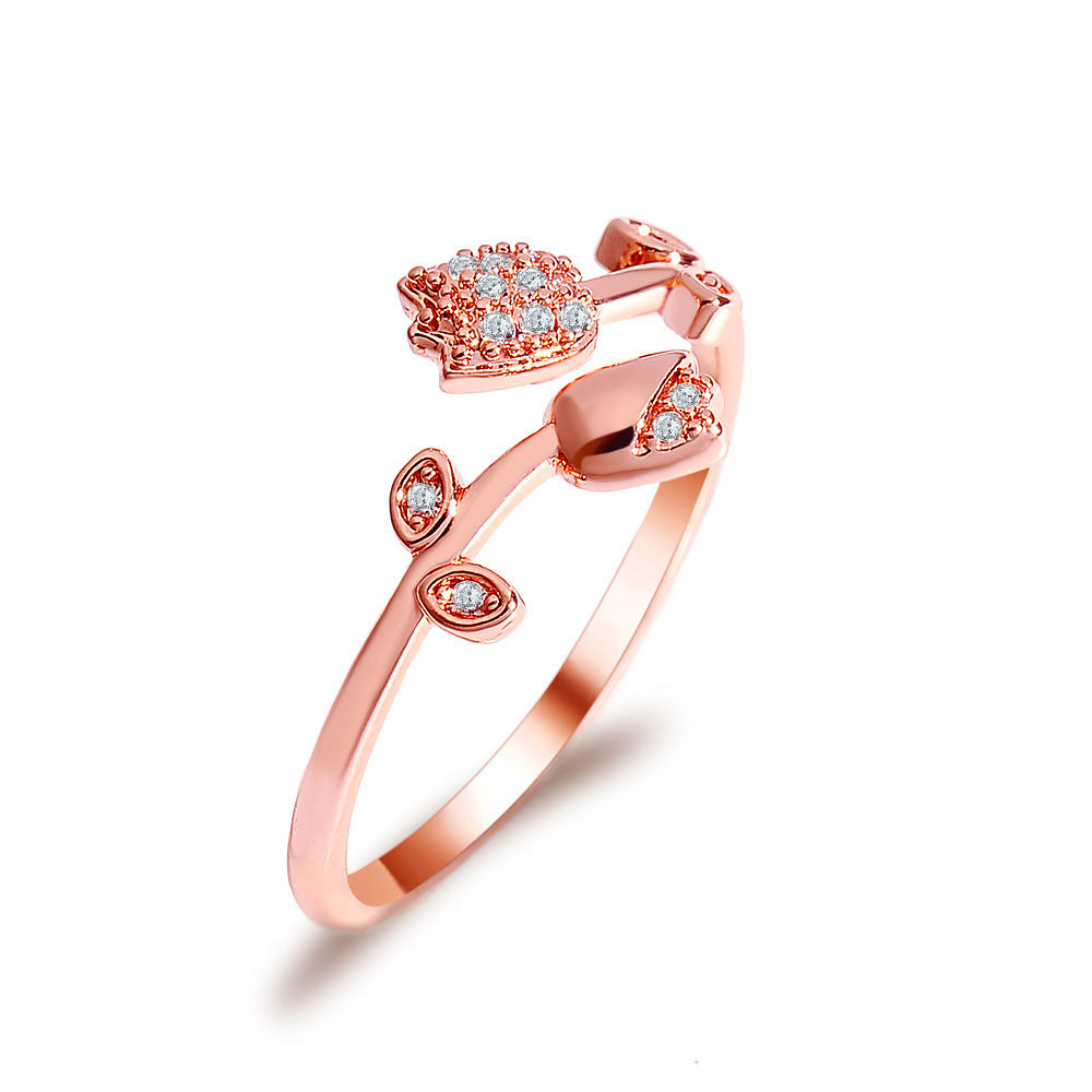 Simple Vintage French Vintage Rose Ring