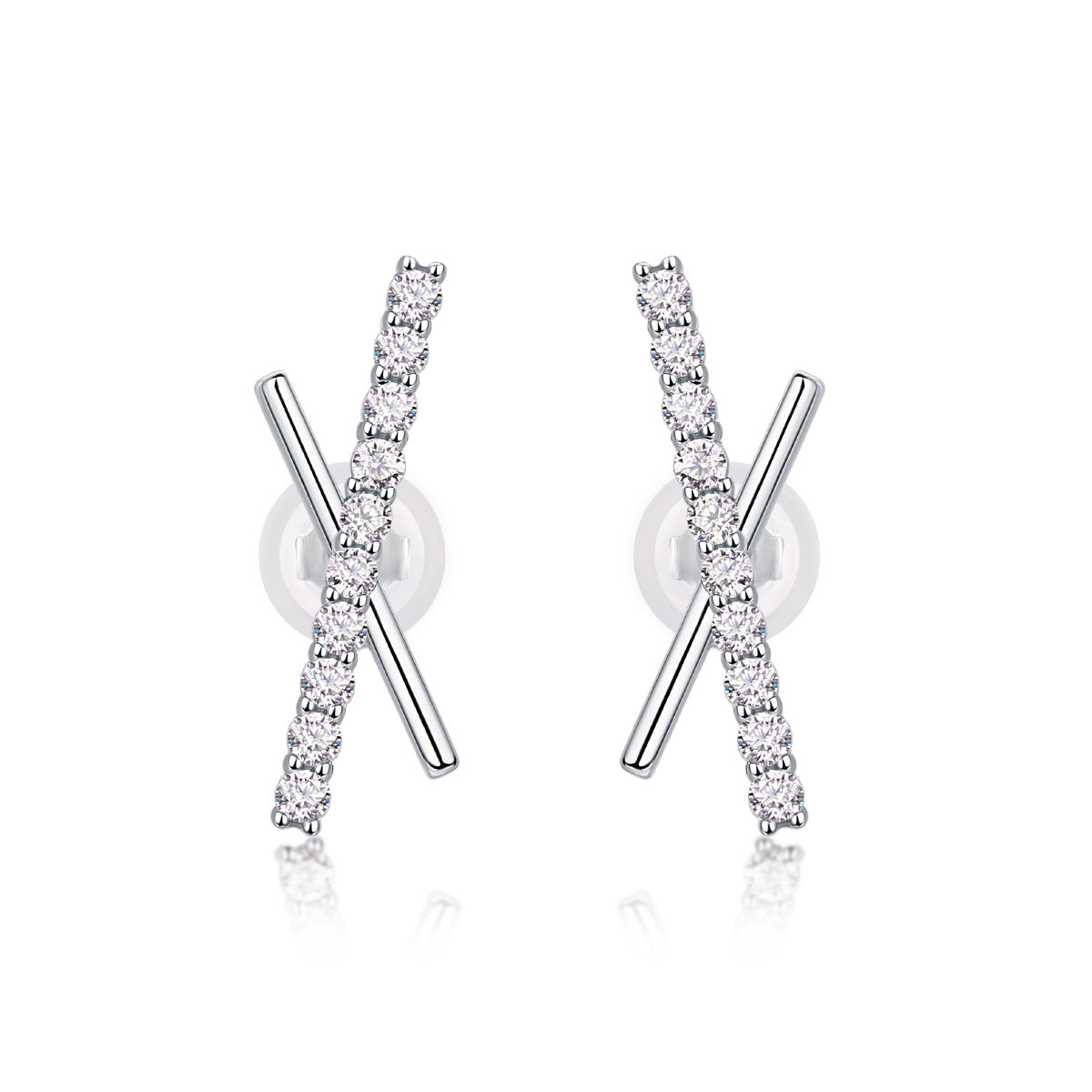 Sky Meteor Diamond Set Moissanite Silver Earrings Luxury Fashion Diamond Earrings Stud Earrings