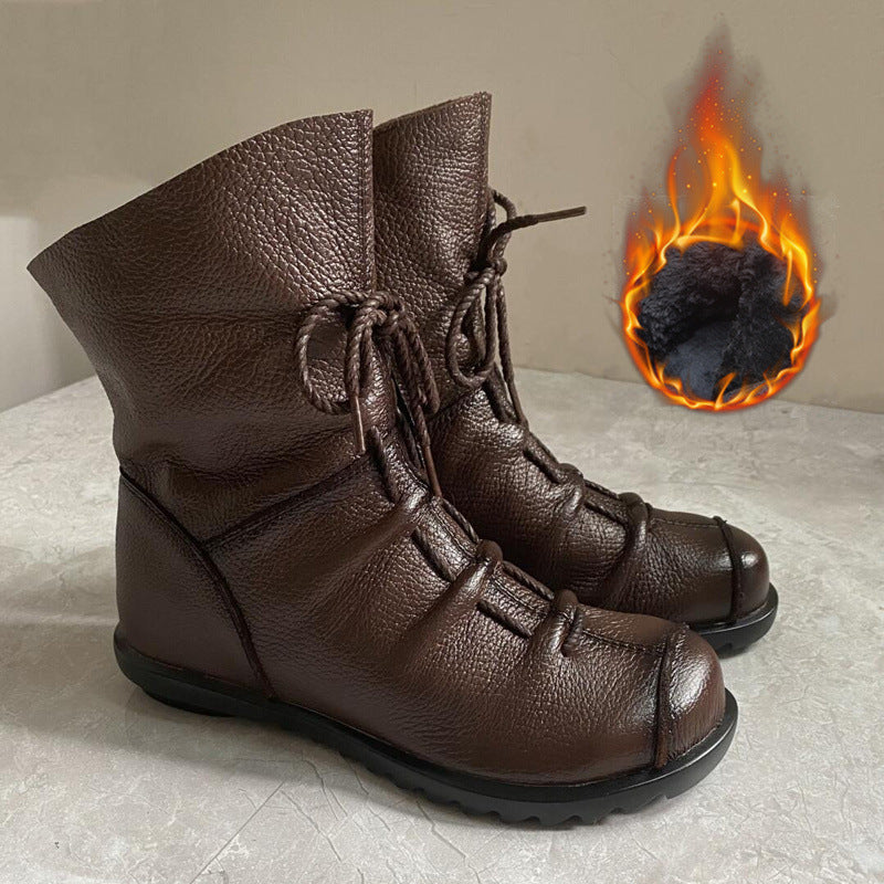 Women's Boots With Thick Heels And Soft Soles