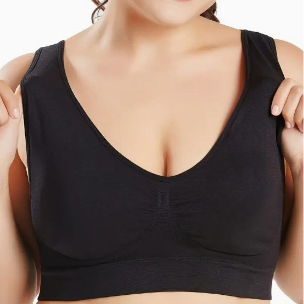 3-Pack Sports Bras For Women, Padded Strappy Racerback Push Up Open Back Medium Support Sports Yoga