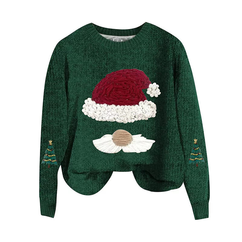 Women's Casual Christmas Print Loose Pullover