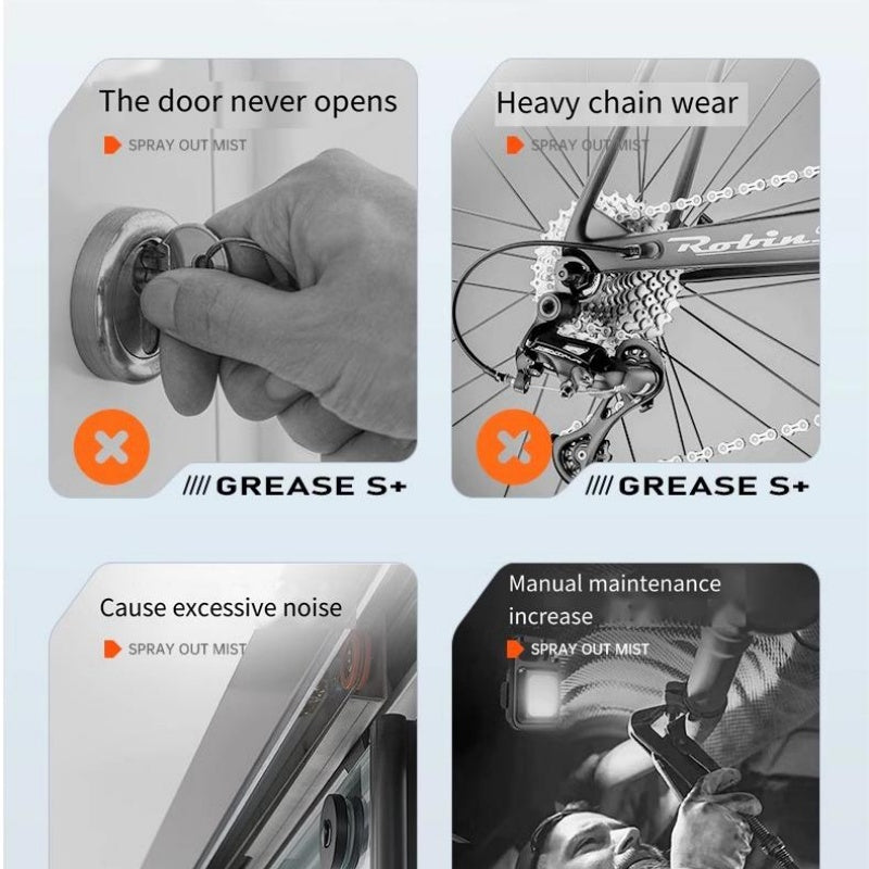 Rust And Noise Removal Spray - Multifunctional High Temperature Resistant Butter Spray For Cleaning Gears And Extending Their Service Life. Suitable For Equipment Maintenance