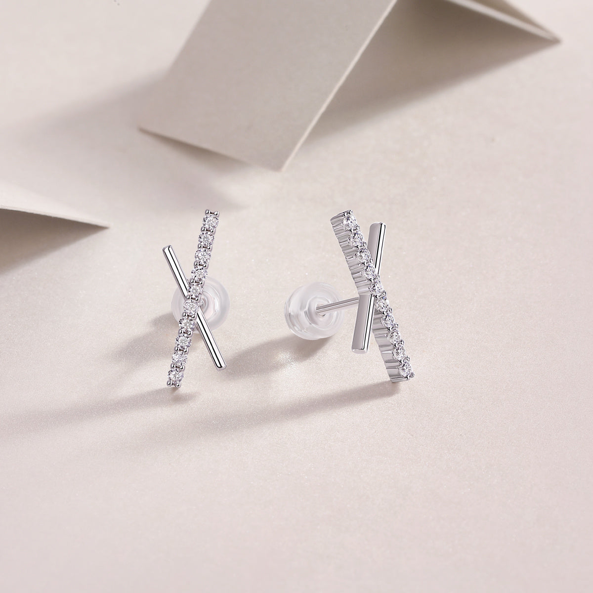 Sky Meteor Diamond Set Moissanite Silver Earrings Luxury Fashion Diamond Earrings Stud Earrings