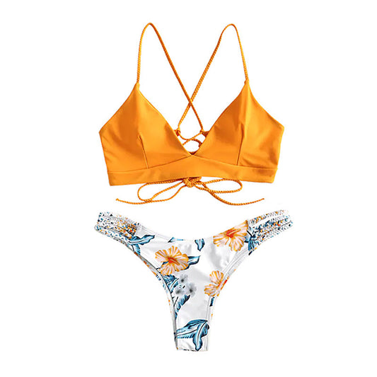 Women'S Solid-Color Separate Swimsuits Are Hot At Aliexpress