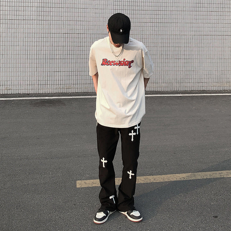 European And American High Street Loose Casual Vibe Style Long Pants