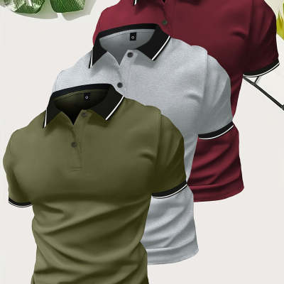 Polo Shirt Lapel Short Sleeve Golf Casual Sports Top