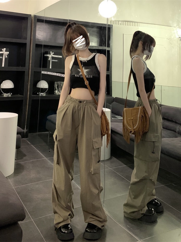 Loose Drawstring Autumn New High Waist Drape Pants For Women