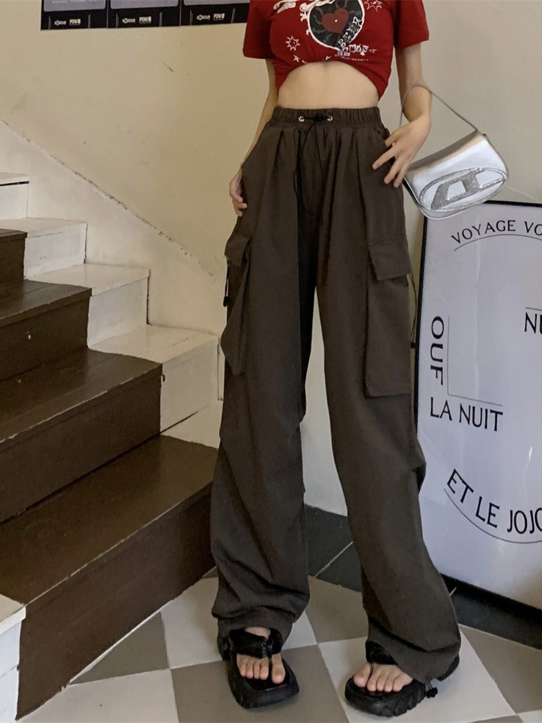 Loose Drawstring Autumn New High Waist Drape Pants For Women