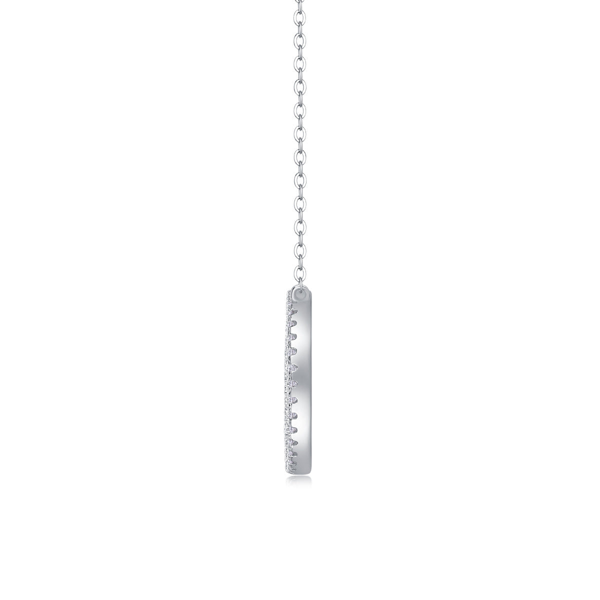 Reciprocating Luxury Fashion Diamond Pendant Necklace Set With Mosan Diamond Silver Ornaments
