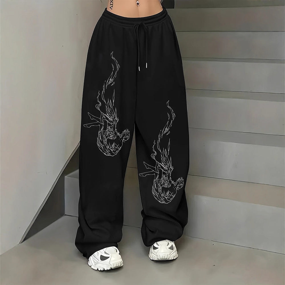 High Street Hip-hop Trendy Casual Pants Summer Loose Niche Straight Versatile Long Pants