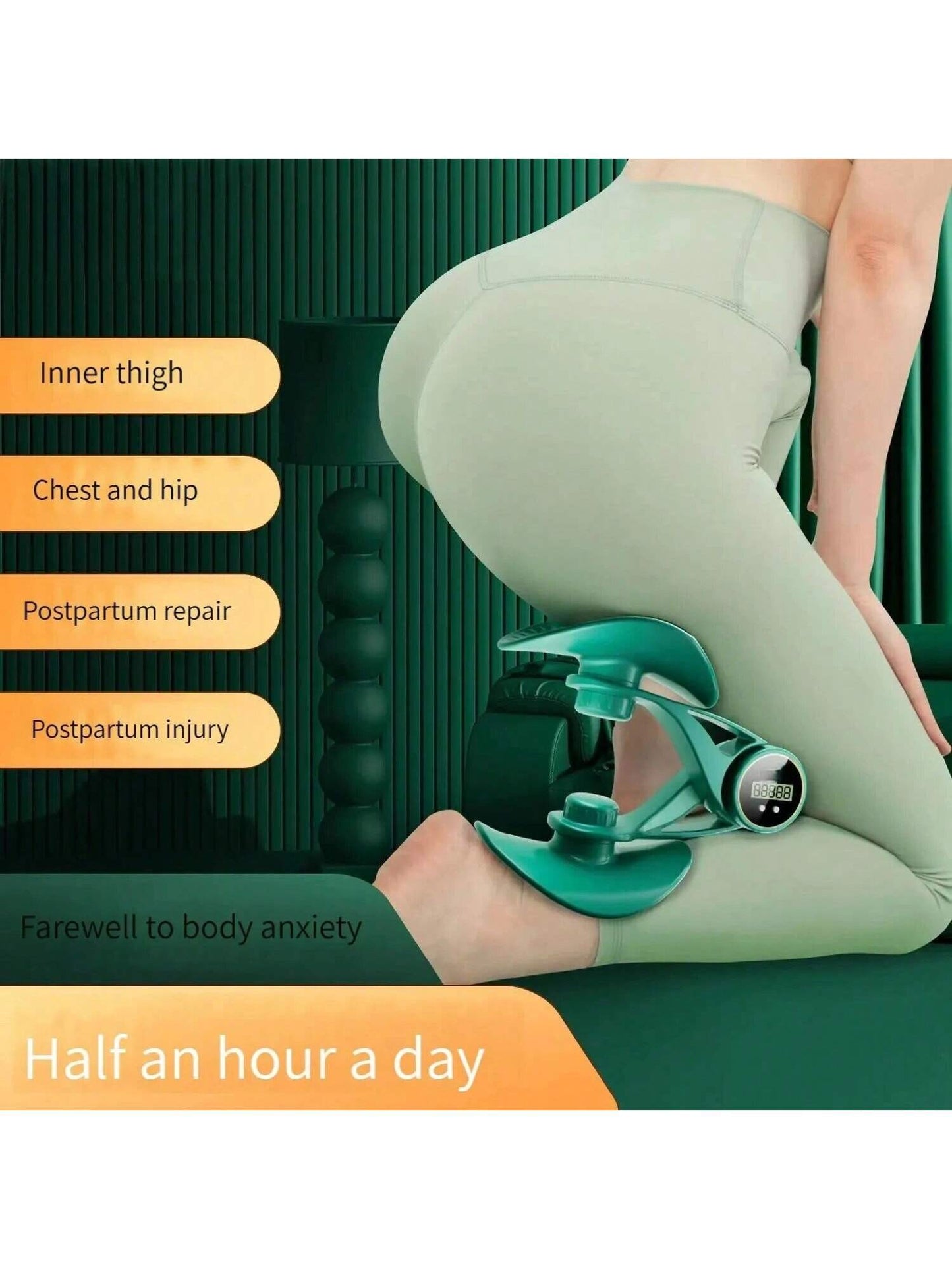 Women's Three-level Strength Band Counting Display Resistance Band Thigh Trainer Inner Thigh Trainer Pelvic Floor Exercise Equipment Kegel Exerciser