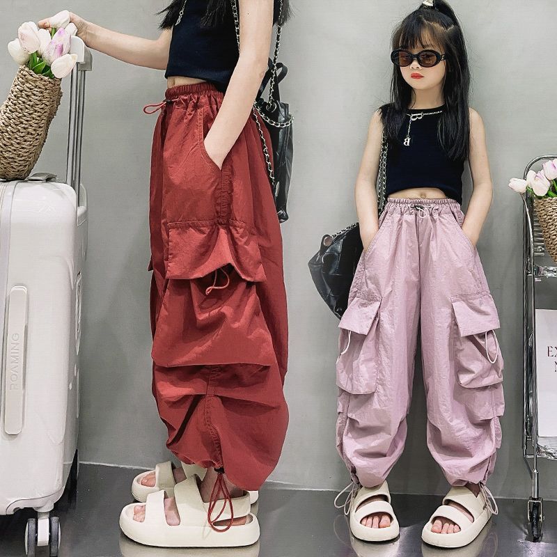 Girls Loose Western Style Wide-leg Overalls