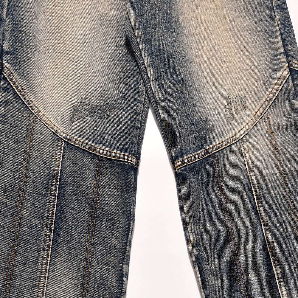 Fashion Personalized Washed Worn Jeans Men