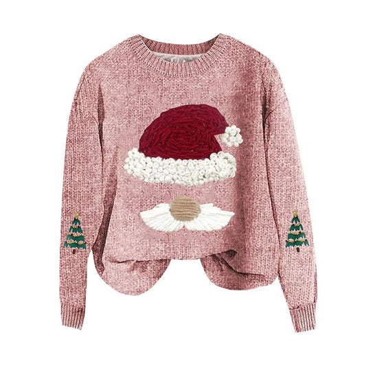 Women's Casual Christmas Print Loose Pullover