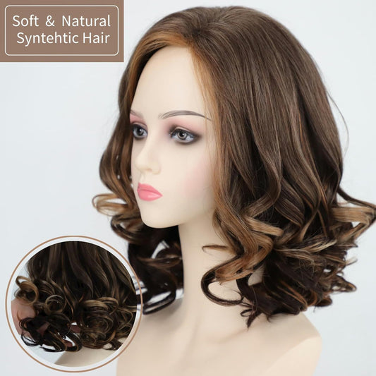 European And American Breathable Comfortable Mixed Color Curly Wig Head Cover