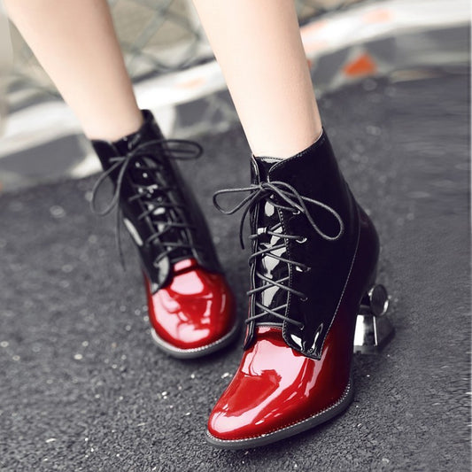 Boots with chunky heels