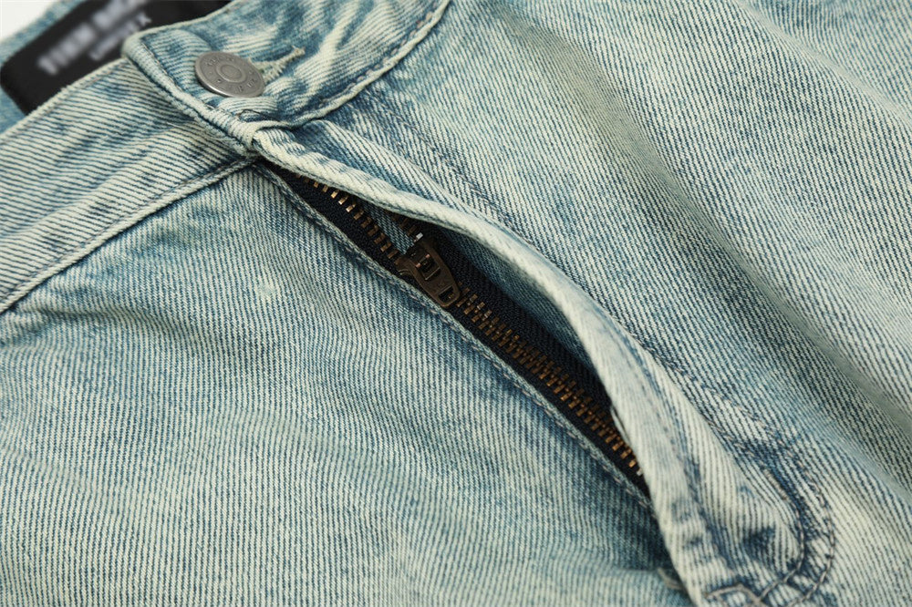 Fashion American Retro Washed Jeans Men