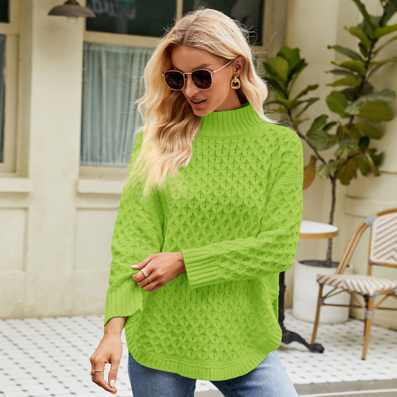 Women's Solid Color Loose Casual Autumn And Winter Sweater