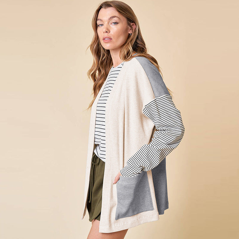 New Multi-pocket Long Sleeve Cardigan For Women
