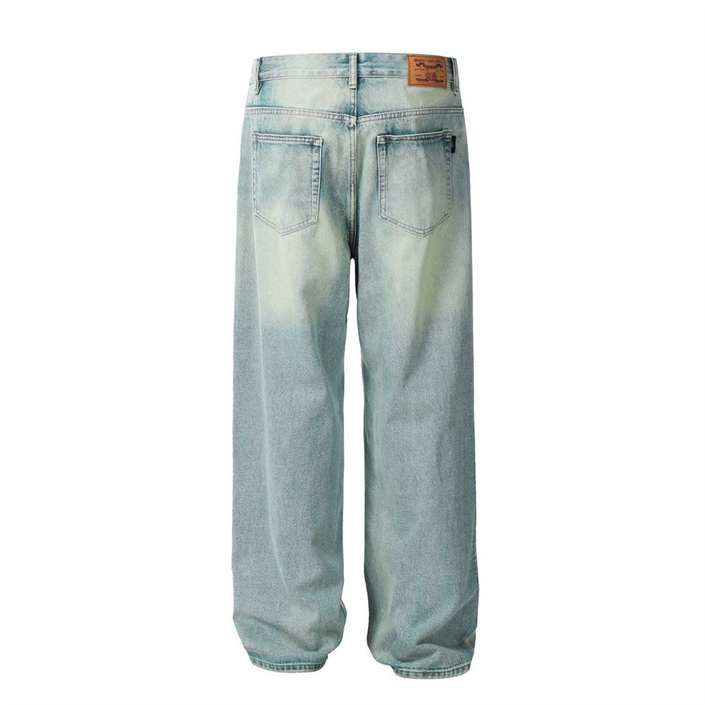 Fashion American Retro Washed Jeans Men