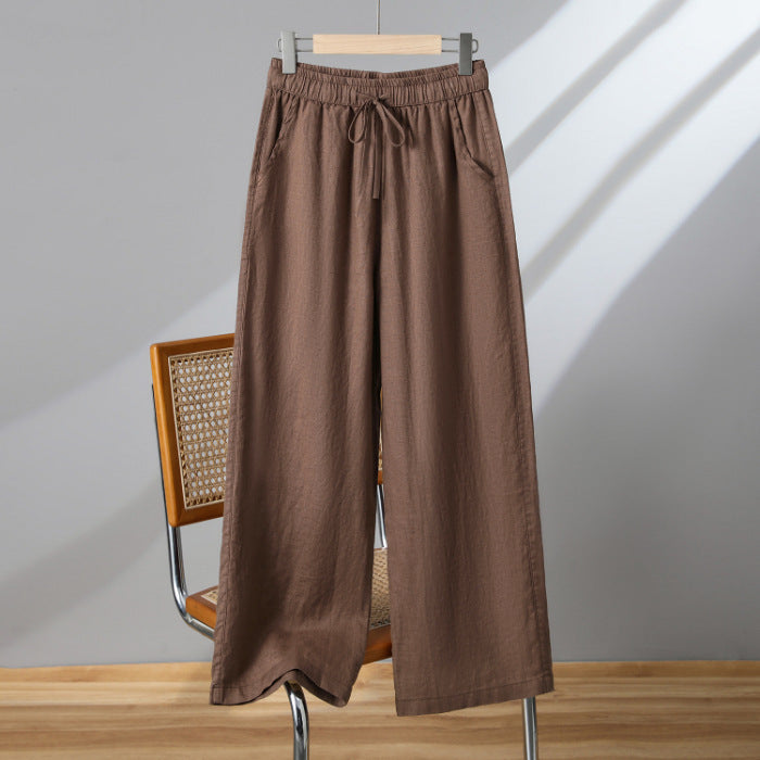 Women's Drawstring Straight Thin Casual Pants