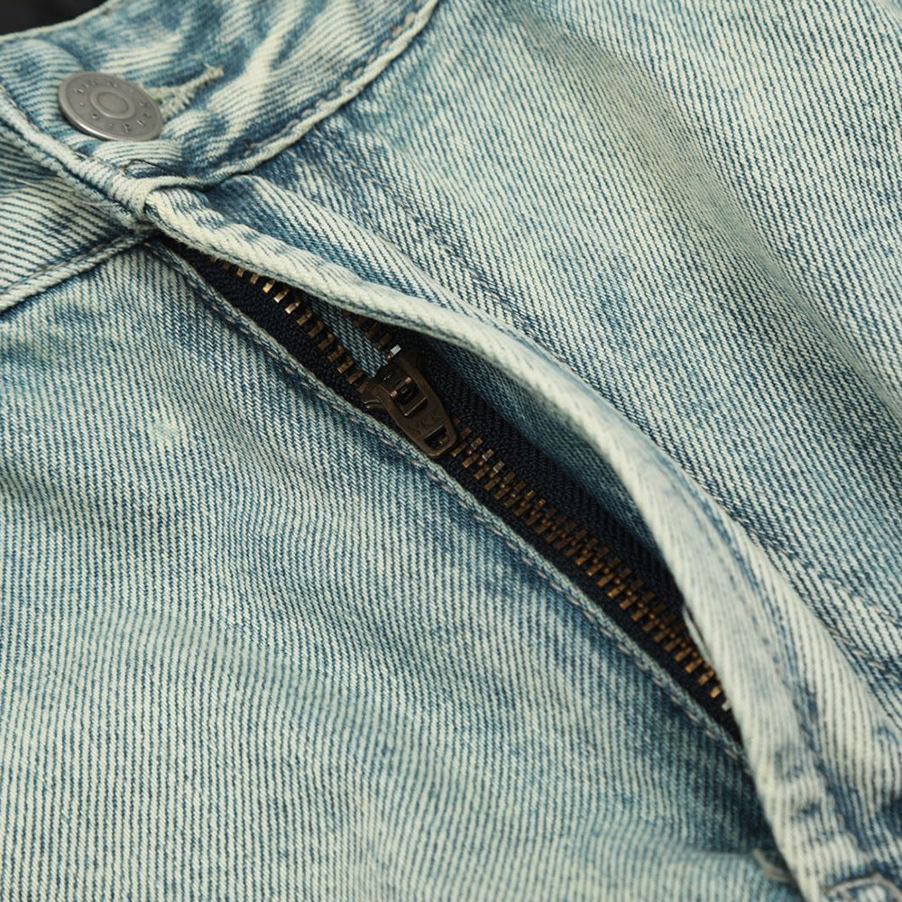 Fashion American Retro Washed Jeans Men